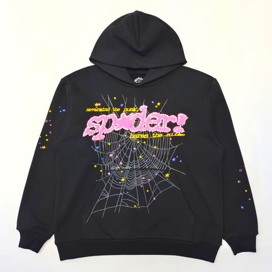 Sp5der Black Hoodie V2