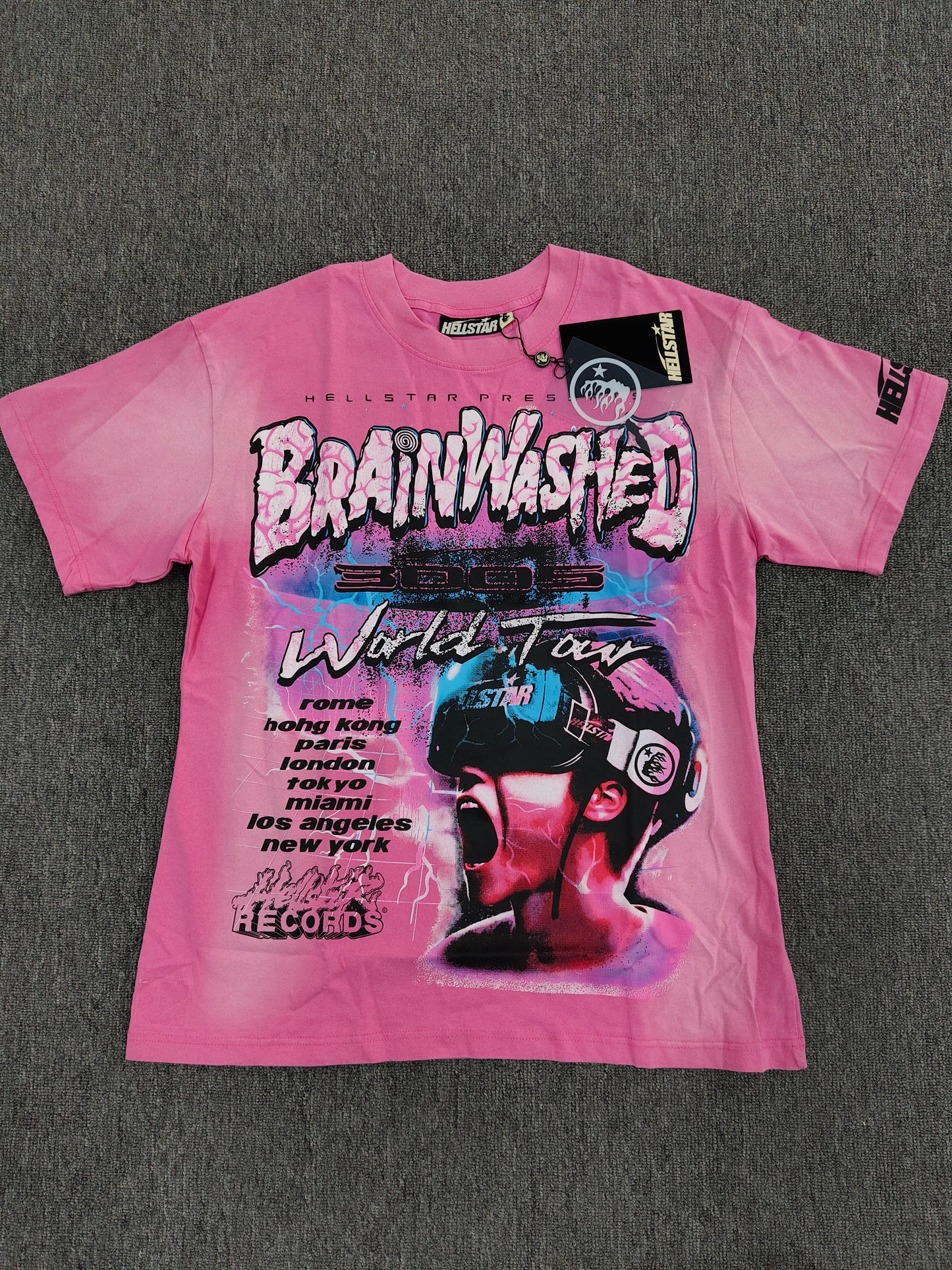 'Brainwashed' Pink Hellstar Tee