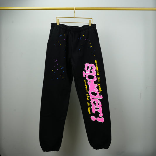 Sp5der P*nk Black Pants