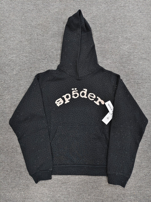 Black Rhinestone Hoodie